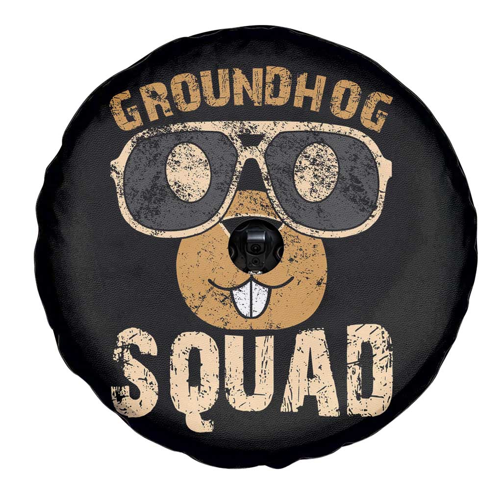 Groundhog Squad Spare Tire Cover Cute Woodchuck Happy Groundhog Day