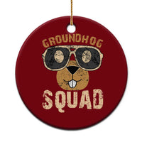 Groundhog Squad Ceramic Ornament Cute Woodchuck Happy Groundhog Day - Wonder Print Shop