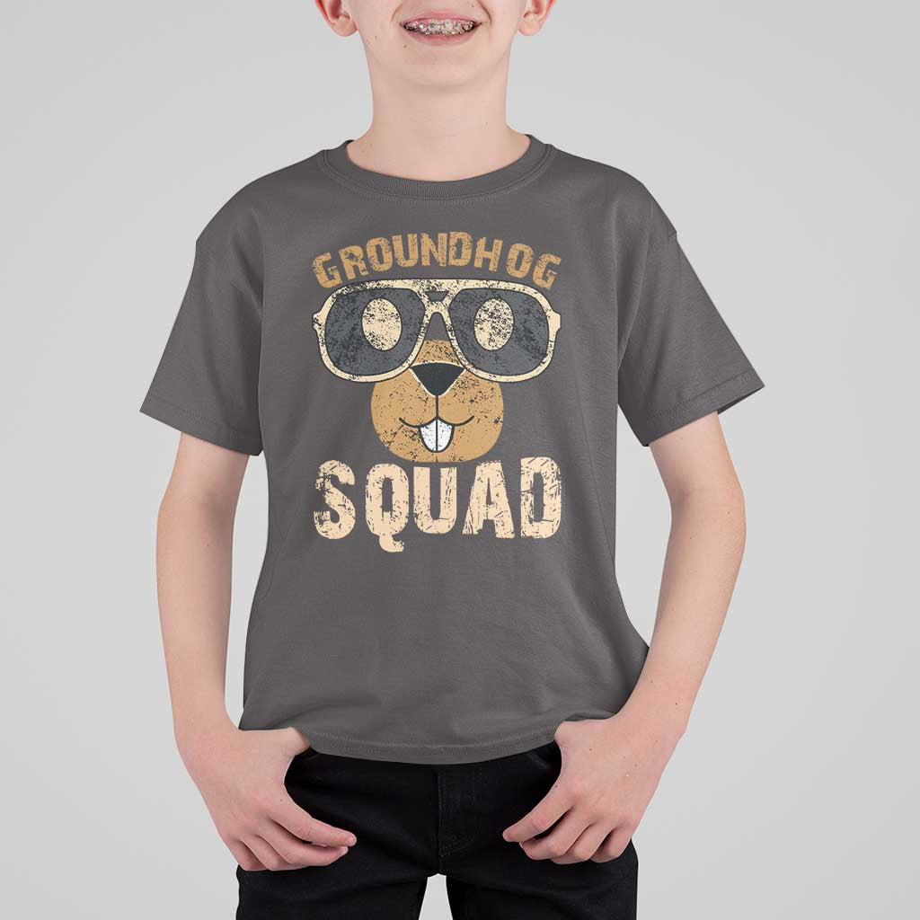 Groundhog Squad T Shirt For Kid Cute Woodchuck Happy Groundhog Day