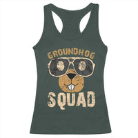 Groundhog Squad Racerback Tank Top Cute Woodchuck Happy Groundhog Day