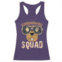 Groundhog Squad Racerback Tank Top Cute Woodchuck Happy Groundhog Day