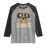 Groundhog Squad Raglan Shirt Cute Woodchuck Happy Groundhog Day