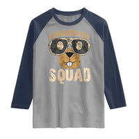 Groundhog Squad Raglan Shirt Cute Woodchuck Happy Groundhog Day