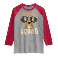 Groundhog Squad Raglan Shirt Cute Woodchuck Happy Groundhog Day