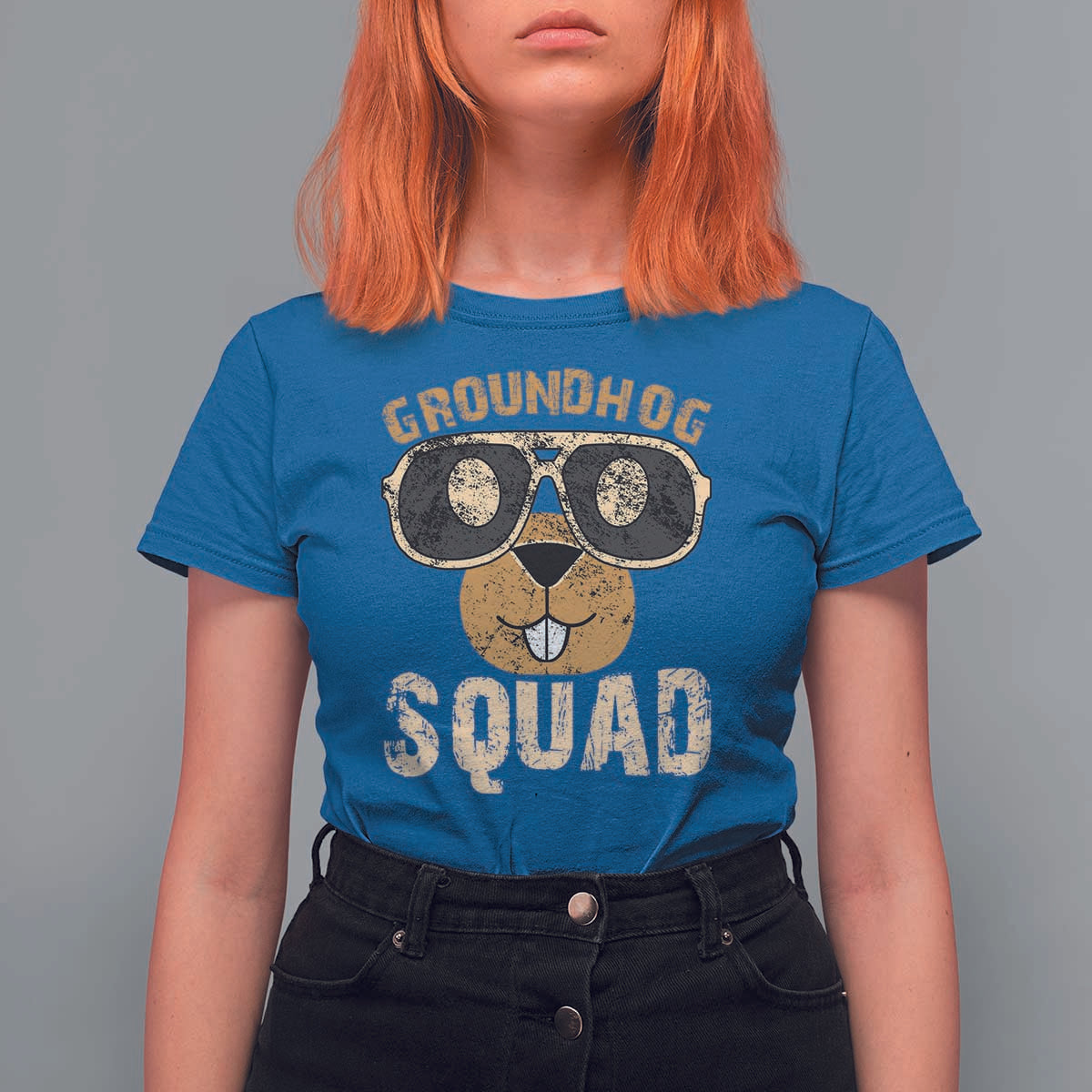 Groundhog Squad T Shirt For Women Cute Woodchuck Happy Groundhog Day