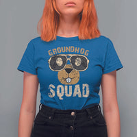 Groundhog Squad T Shirt For Women Cute Woodchuck Happy Groundhog Day
