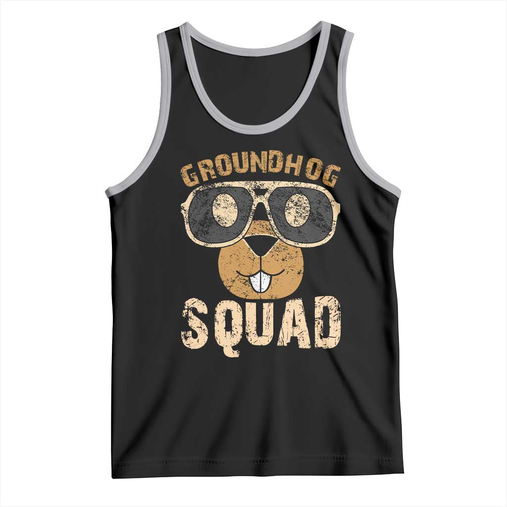 Groundhog Squad Tank Top Cute Woodchuck Happy Groundhog Day