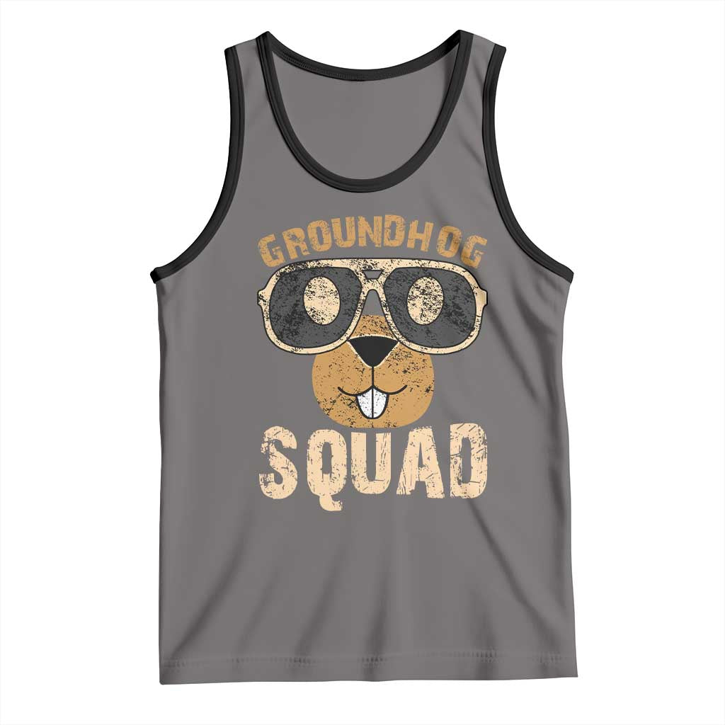 Groundhog Squad Tank Top Cute Woodchuck Happy Groundhog Day
