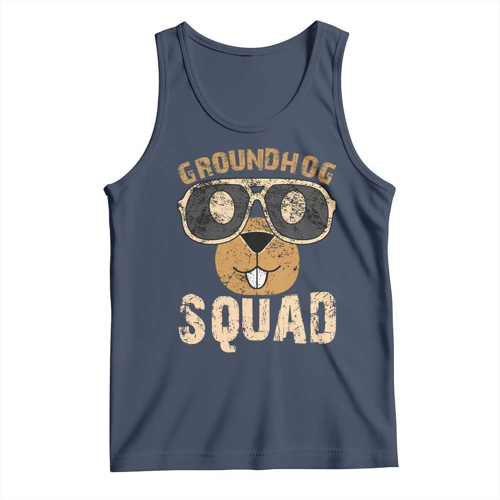 Groundhog Squad Tank Top Cute Woodchuck Happy Groundhog Day