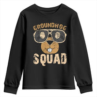 Groundhog Squad Youth Sweatshirt Cute Woodchuck Happy Groundhog Day