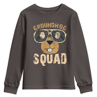 Groundhog Squad Youth Sweatshirt Cute Woodchuck Happy Groundhog Day