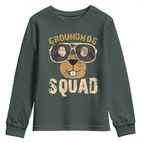 Groundhog Squad Youth Sweatshirt Cute Woodchuck Happy Groundhog Day