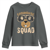 Groundhog Squad Youth Sweatshirt Cute Woodchuck Happy Groundhog Day