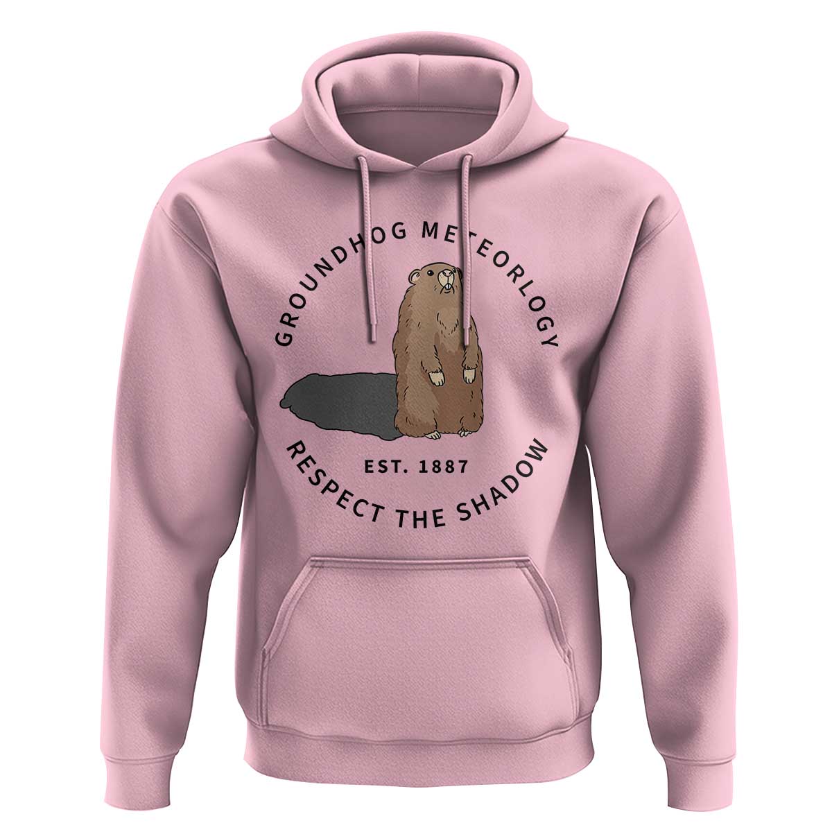 Groundhog Meteorology Hoodie Respect The Shadow Est 1887 Funny Woodchuck