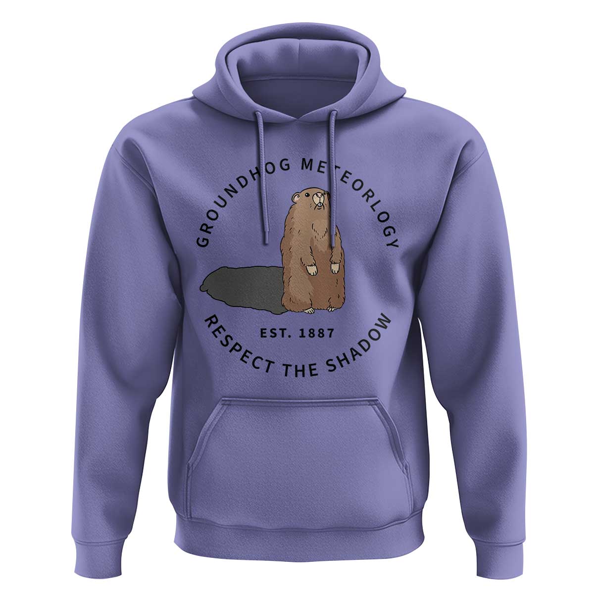 Groundhog Meteorology Hoodie Respect The Shadow Est 1887 Funny Woodchuck