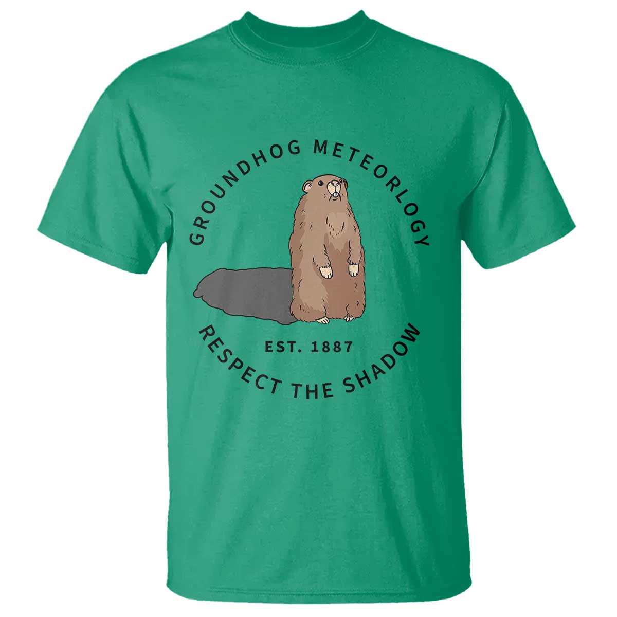 Groundhog Meteorology T Shirt Respect The Shadow Est 1887 Funny Woodchuck
