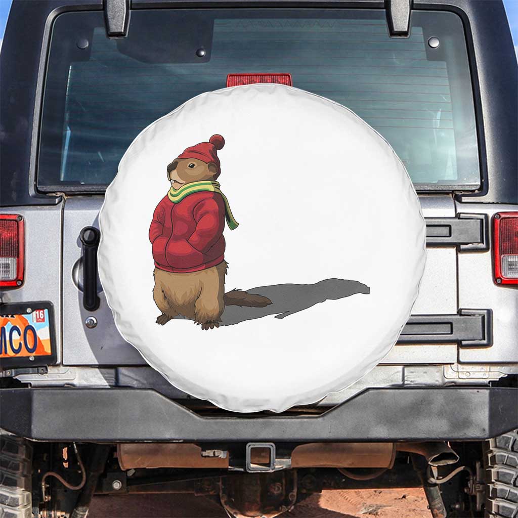 Groundhog Shadow Spare Tire Cover Funny Woodchuck Ground Hog Meteorlogy