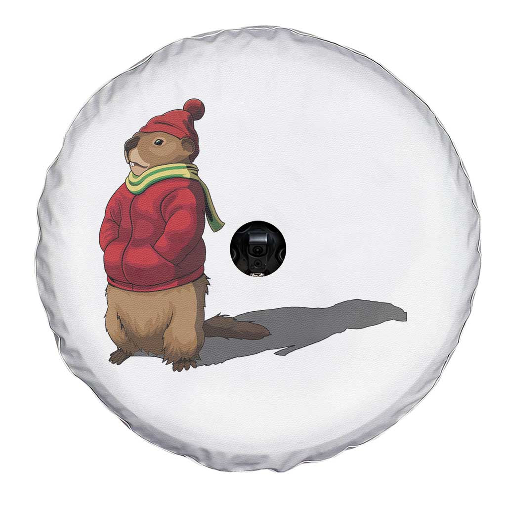 Groundhog Shadow Spare Tire Cover Funny Woodchuck Ground Hog Meteorlogy