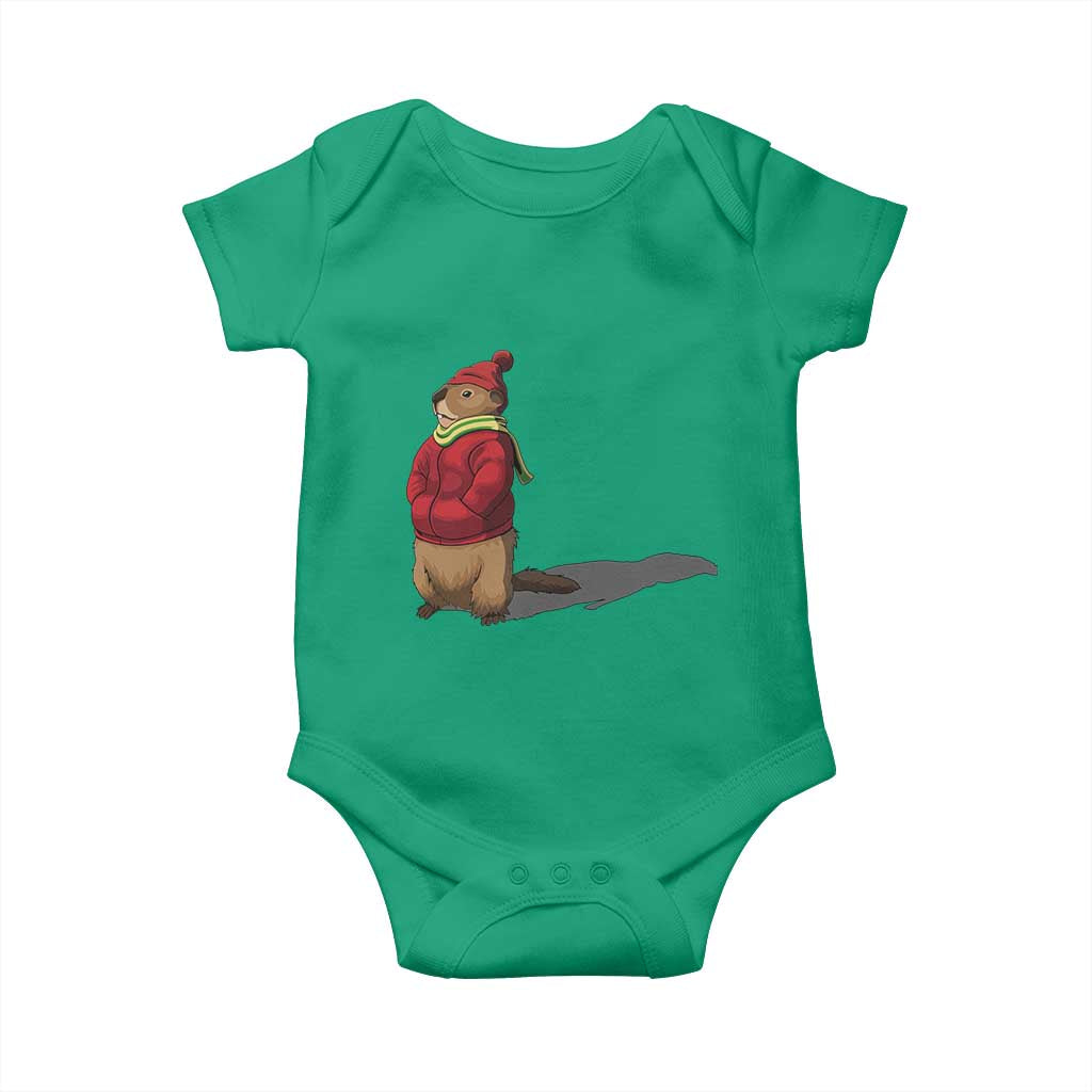 Groundhog Shadow Baby Onesie Funny Woodchuck Ground Hog Meteorlogy