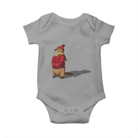 Groundhog Shadow Baby Onesie Funny Woodchuck Ground Hog Meteorlogy
