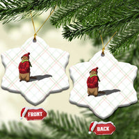 Groundhog Shadow Ceramic Ornament Funny Woodchuck Ground Hog Meteorlogy - Wonder Print Shop