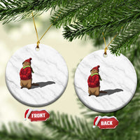 Groundhog Shadow Ceramic Ornament Funny Woodchuck Ground Hog Meteorlogy - Wonder Print Shop