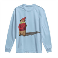 Groundhog Shadow Long Sleeve Shirt Funny Woodchuck Ground Hog Meteorlogy