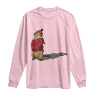 Groundhog Shadow Long Sleeve Shirt Funny Woodchuck Ground Hog Meteorlogy