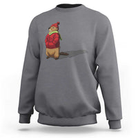Groundhog Shadow Sweatshirt Funny Woodchuck Ground Hog Meteorlogy