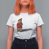 Groundhog Shadow T Shirt For Women Funny Woodchuck Ground Hog Meteorlogy