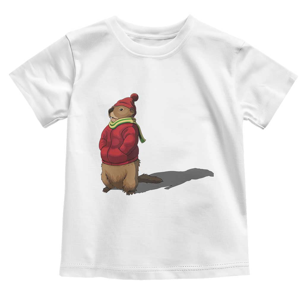 Groundhog Shadow Toddler T Shirt Funny Woodchuck Ground Hog Meteorlogy