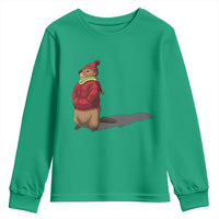 Groundhog Shadow Youth Sweatshirt Funny Woodchuck Ground Hog Meteorlogy