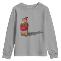 Groundhog Shadow Youth Sweatshirt Funny Woodchuck Ground Hog Meteorlogy