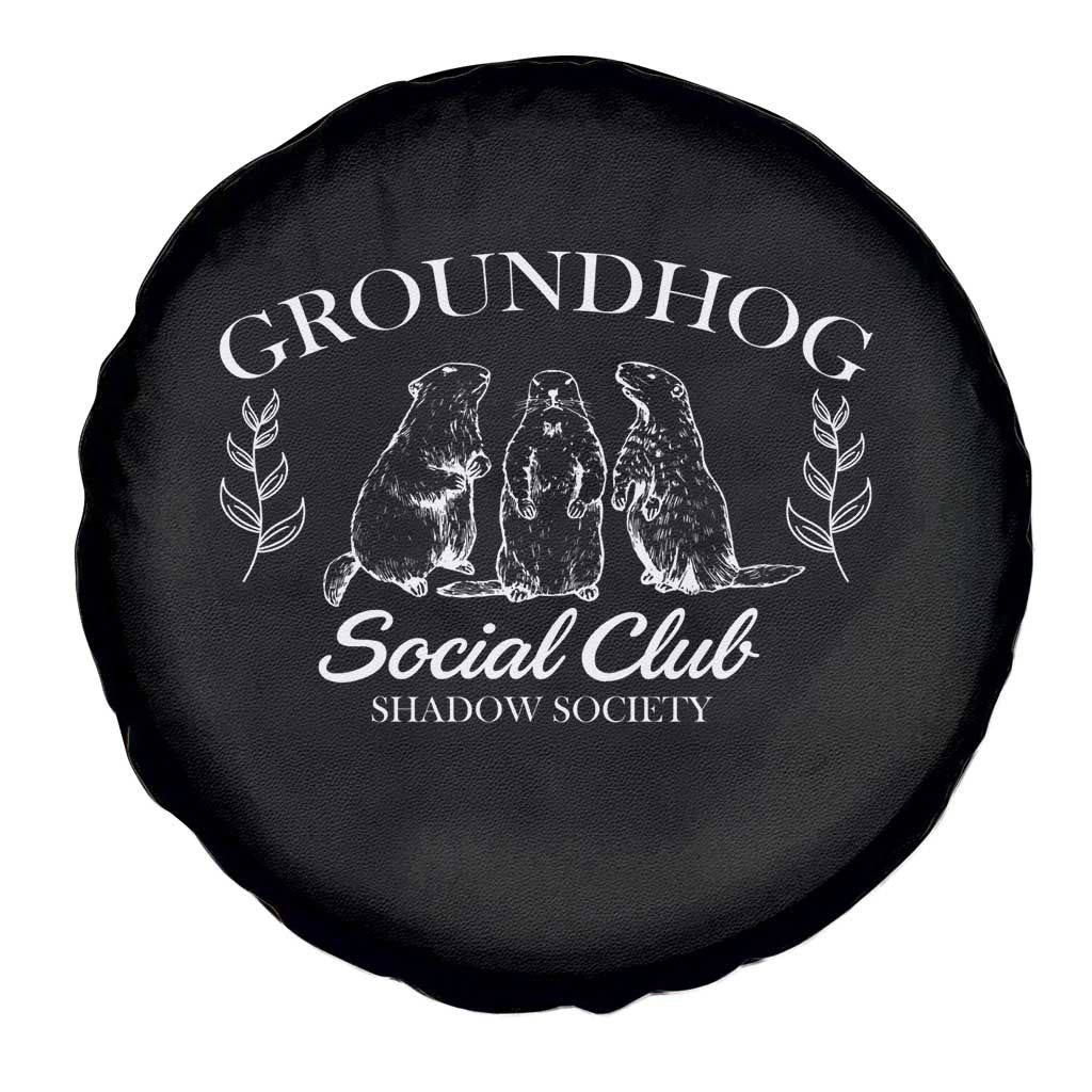 Groundhog Social Club Spare Tire Cover Shadow Society Funny Woodchuck