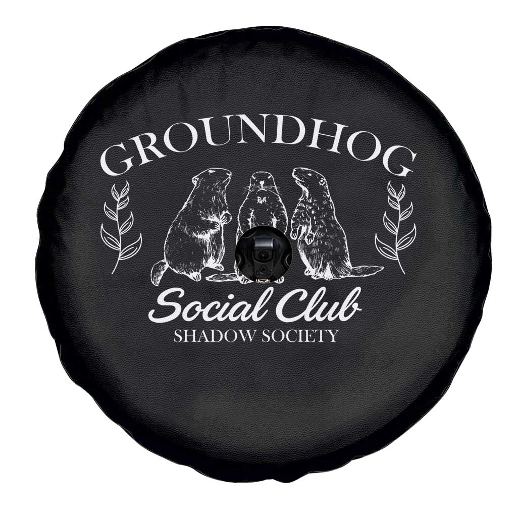 Groundhog Social Club Spare Tire Cover Shadow Society Funny Woodchuck