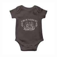Groundhog Social Club Baby Onesie Shadow Society Funny Woodchuck