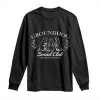 Groundhog Social Club Long Sleeve Shirt Shadow Society Funny Woodchuck