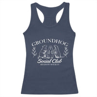 Groundhog Social Club Racerback Tank Top Shadow Society Funny Woodchuck
