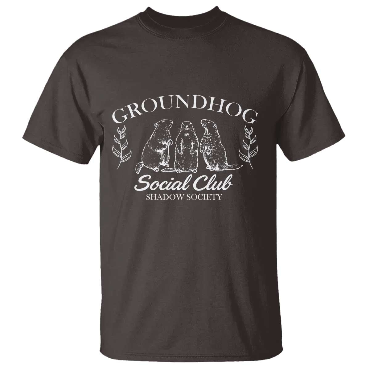 Groundhog Social Club T Shirt Shadow Society Funny Woodchuck