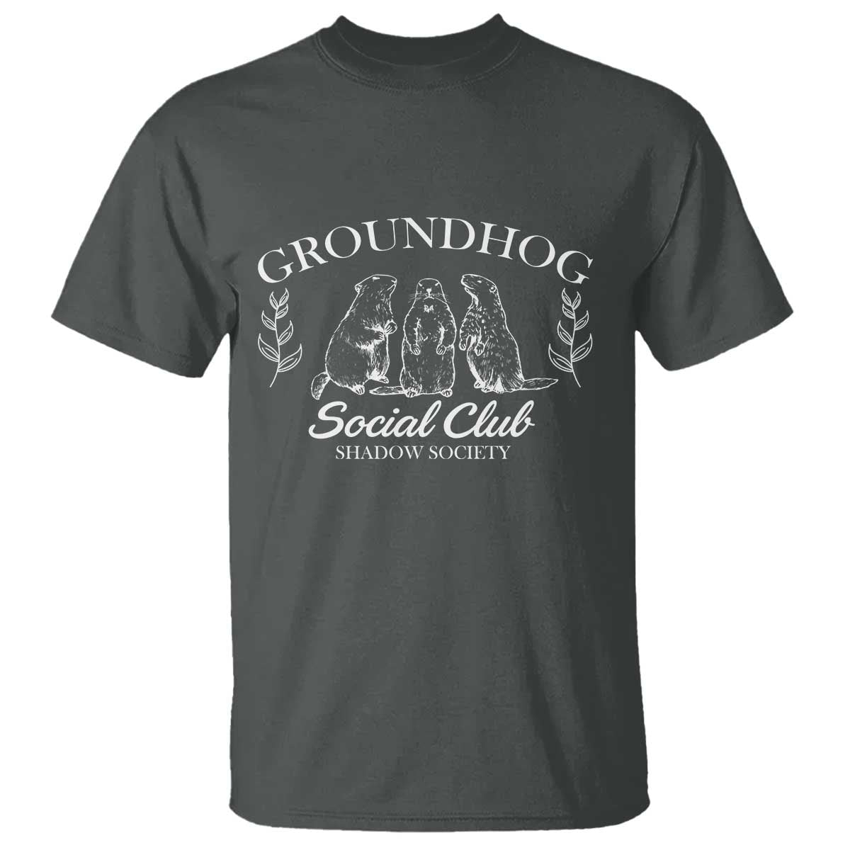 Groundhog Social Club T Shirt Shadow Society Funny Woodchuck