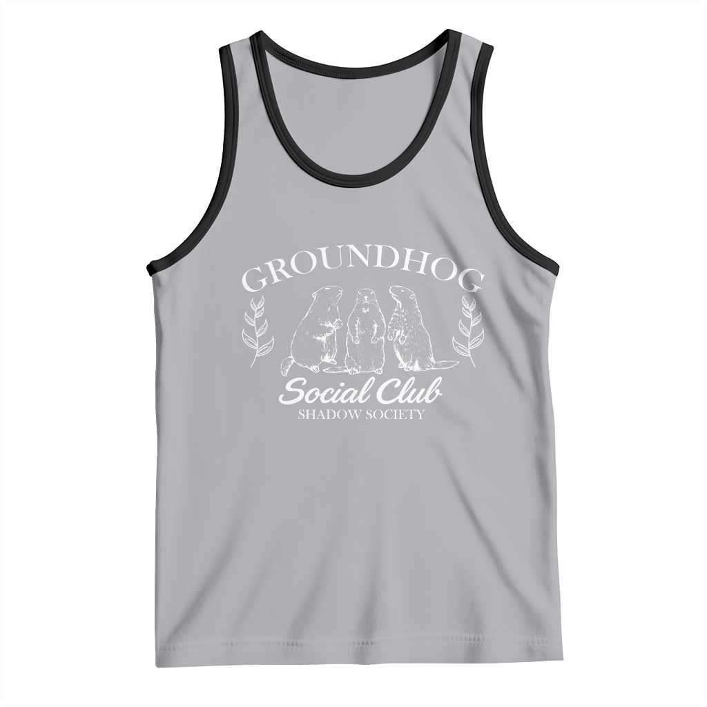 Groundhog Social Club Tank Top Shadow Society Funny Woodchuck