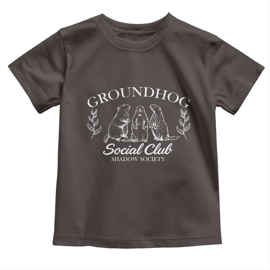Groundhog Social Club Toddler T Shirt Shadow Society Funny Woodchuck