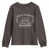 Groundhog Social Club Youth Sweatshirt Shadow Society Funny Woodchuck