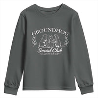 Groundhog Social Club Youth Sweatshirt Shadow Society Funny Woodchuck