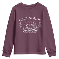 Groundhog Social Club Youth Sweatshirt Shadow Society Funny Woodchuck