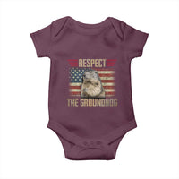 Groundhog Meteorology Baby Onesie Respect The Groundhog Woodchuck Photo GroundHog Day