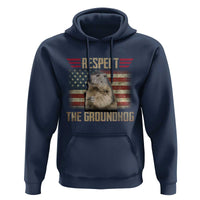 Groundhog Meteorology Hoodie Respect The Groundhog Woodchuck Photo GroundHog Day