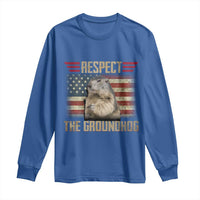 Groundhog Meteorology Long Sleeve Shirt Respect The Groundhog Woodchuck Photo GroundHog Day