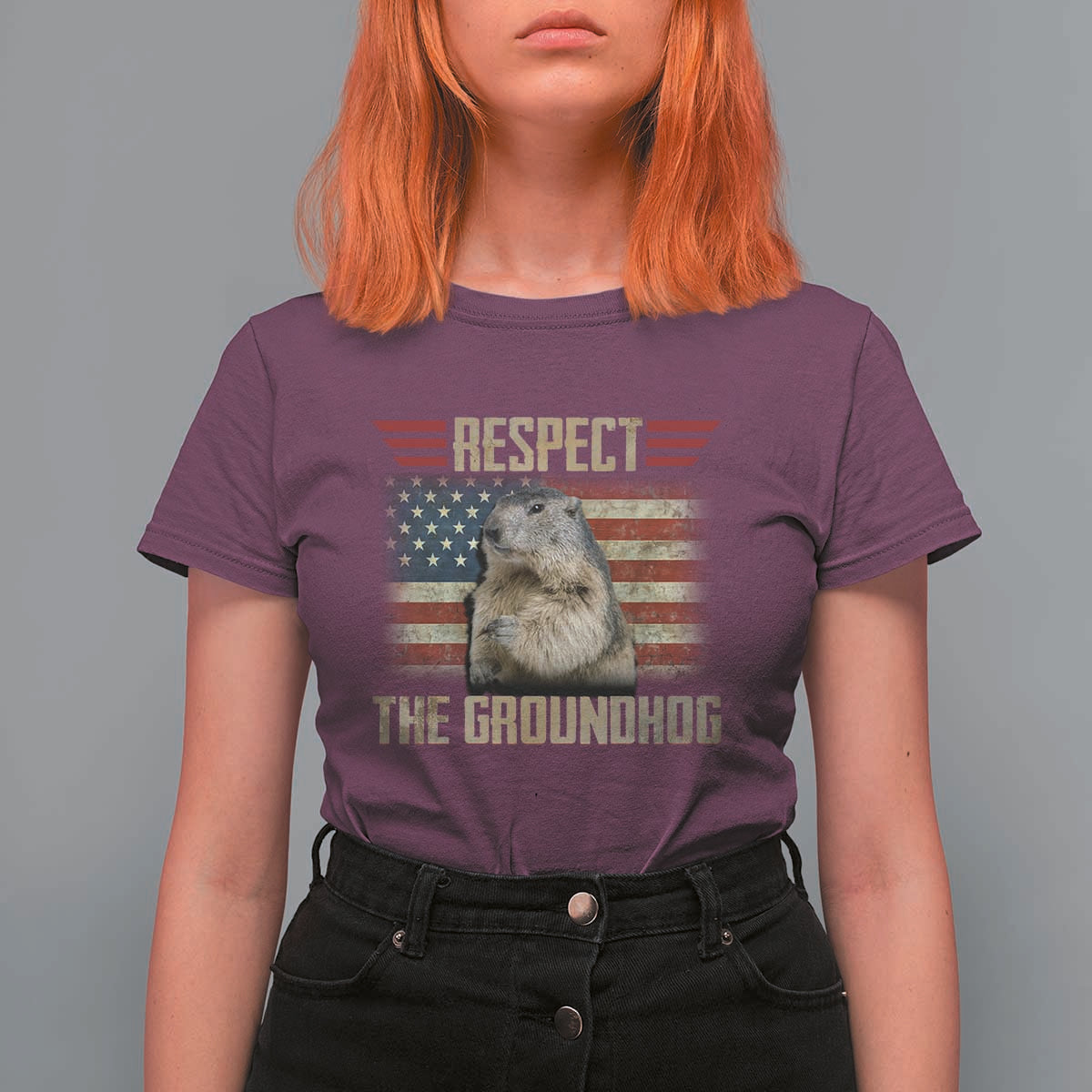 Groundhog Meteorology T Shirt For Women Respect The Groundhog Woodchuck Photo GroundHog Day