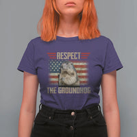 Groundhog Meteorology T Shirt For Women Respect The Groundhog Woodchuck Photo GroundHog Day